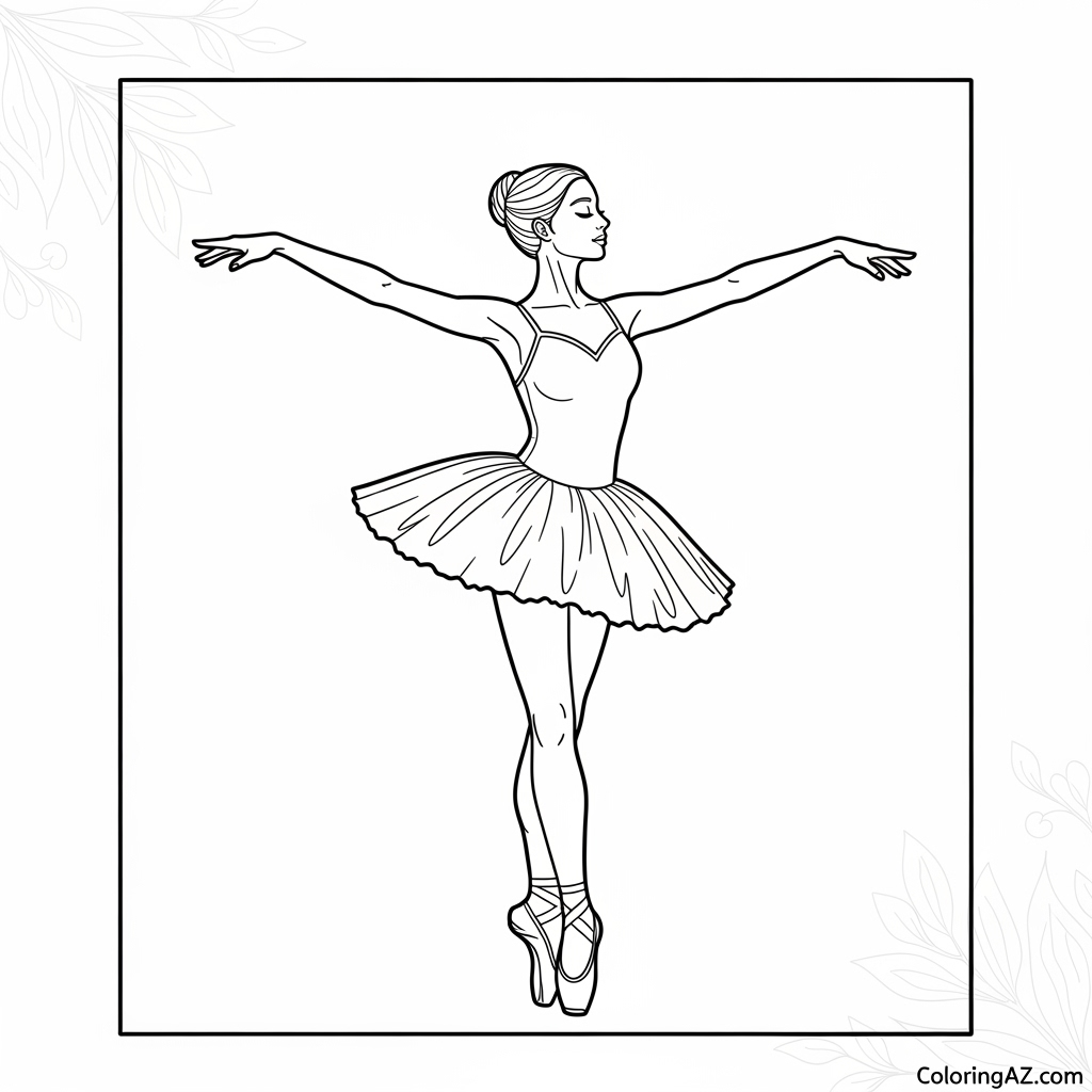 Free Printable Ballet Dancer Drawings for Kids