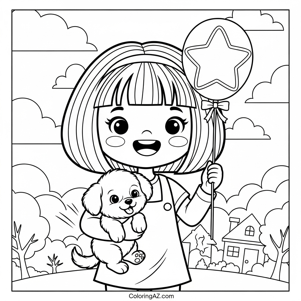 Color Barbie Pages Online with ColoringAZ