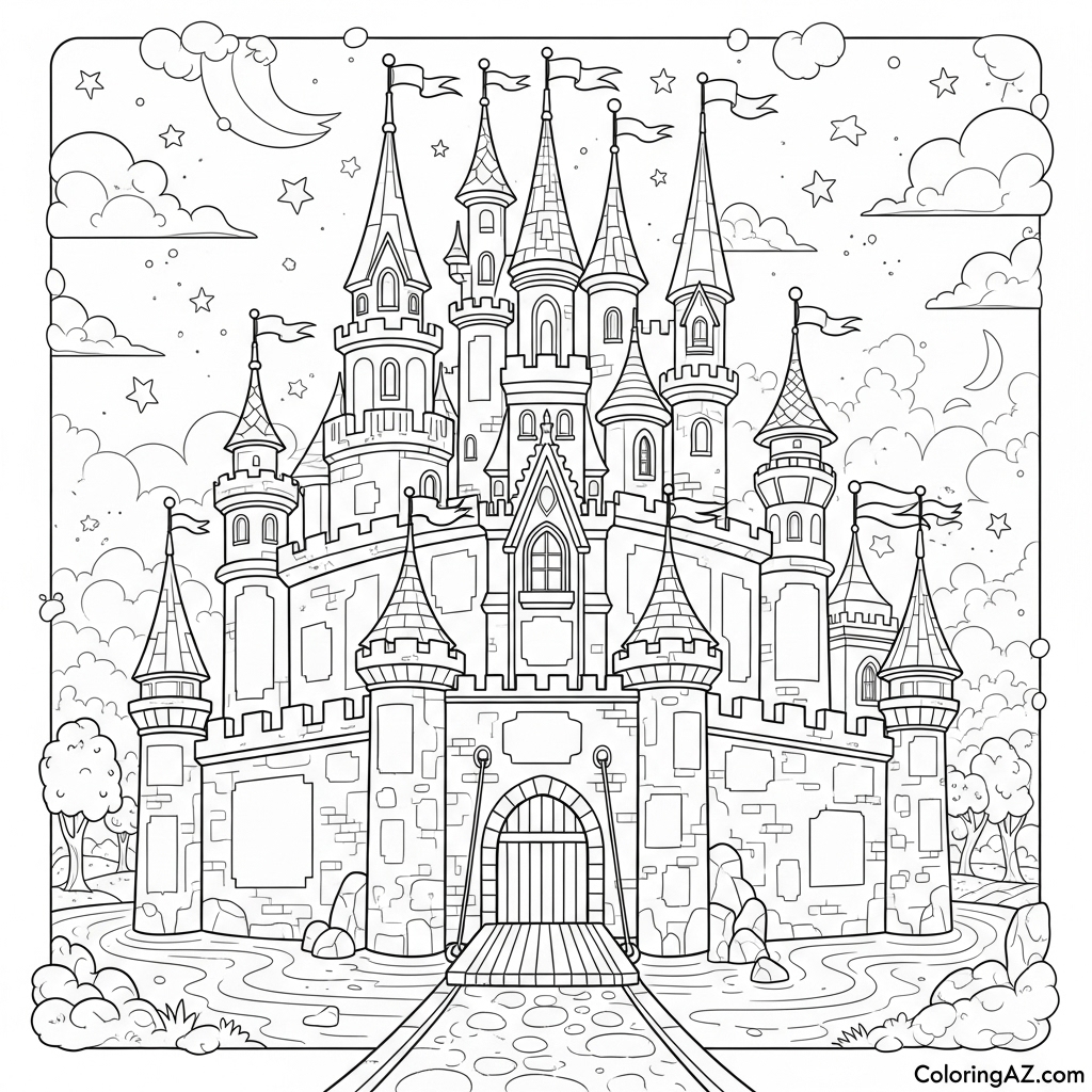 Explore Enchanting Castle Coloring Pages