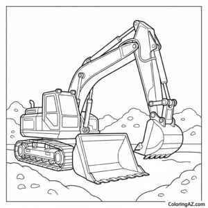 coloring pages construction equipment