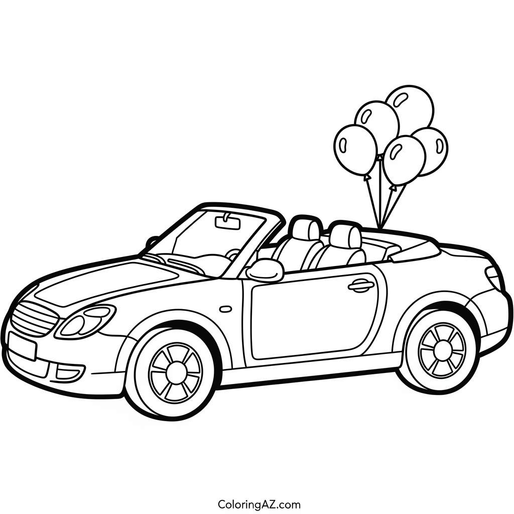 Share Your Cool Car Coloring Sheets with Friends