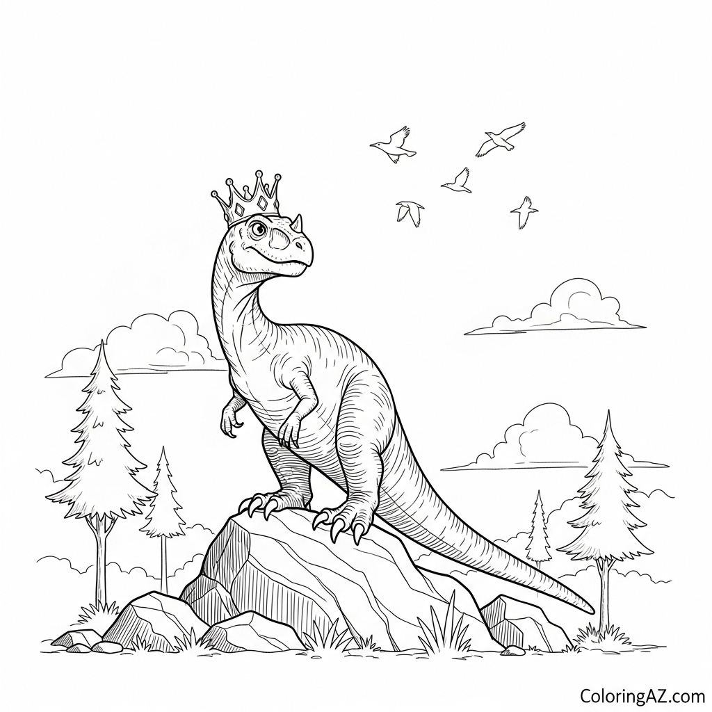 Share Dinosaur King Coloring Art with Friends