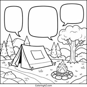 coloring pages for camping